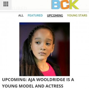 Please congratulate Aja for making it  website. Check out the article at  . Com